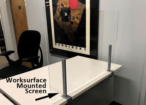 Worksurface Mounted Screen Worksurface Mounted Screen